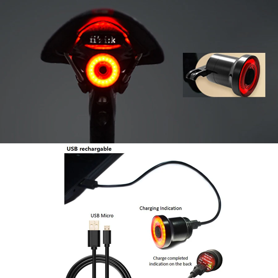 BATFOX bicycle lights seatpost CE retro electric bike light waterproof