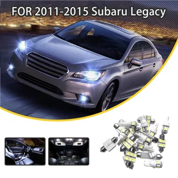 

JGAUT 11pcs White Car LED Light Bulbs Interior Package Kit For Subaru2011-2015 Legacy Dome lights Map lights
