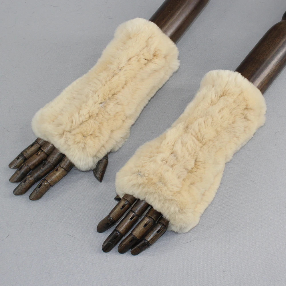 Winter warm real rex rabbit fur gloves knitted fur gloves lovely lady 100%natural genuine rabbit fur gloves Retail wholesale