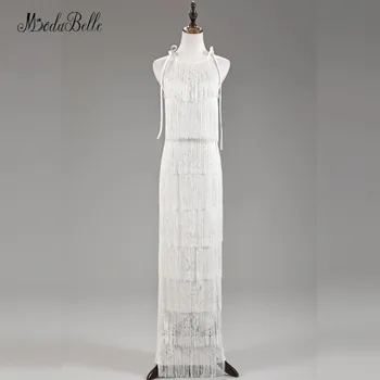 

modabelle Elegant Straight Evening Dresses Tassels Lace Arabic Long Party Occasion Evening Gowns Turkish Women Prom Dress 2018