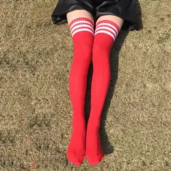 10 пар/лот Новые 7 цветов модные женские носки Сексуальные облегающие Высокие гольфы длинные хлопковые студенческие чулки для девочек