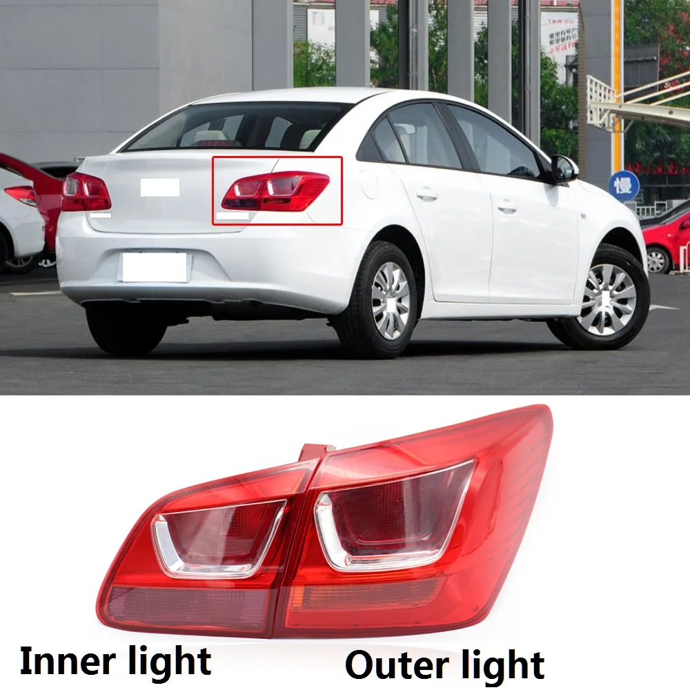 ABS Chrome Rear Tail Light Lamp Cover Trim For Chevrolet Malibu 2013-2015
