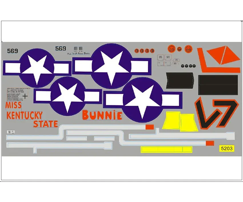

FMS part FMSSG304RT Stickers Set For FMS 1700MM P51 Red Tail RC giant warbird model airplane free shipping