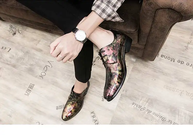 CHUQING/Новинка; повседневная обувь с острым носком; обувь на толстой подошве; модная мужская деловая обувь