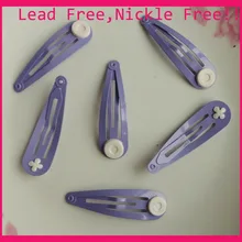 50 шт. Лаванда 5,0 см 2," простые круглые головки металлические Пружинные зажимы с 9 мм подушечками на никеле бесплатно и без свинца, Дети DIY заколки для волос