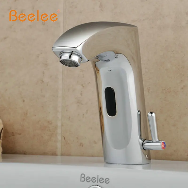 Preise Bad Waschbecken Wasserhahn Messing finish mit Automatische Sensor (Warm und Kalt) (QH0112BA)