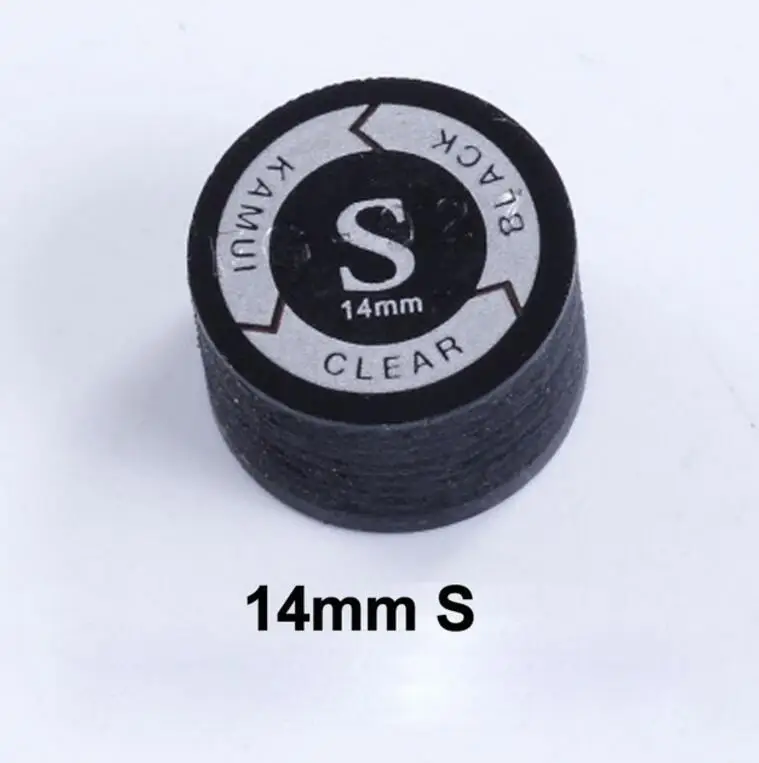 KAMUI наконечники для пула 14 мм черный цвет SS/S/M/H наконечник для снукера 11 мм желтый S/M/H прочные наконечники аксессуары для бильярда Китай - Цвет: A 14mm S