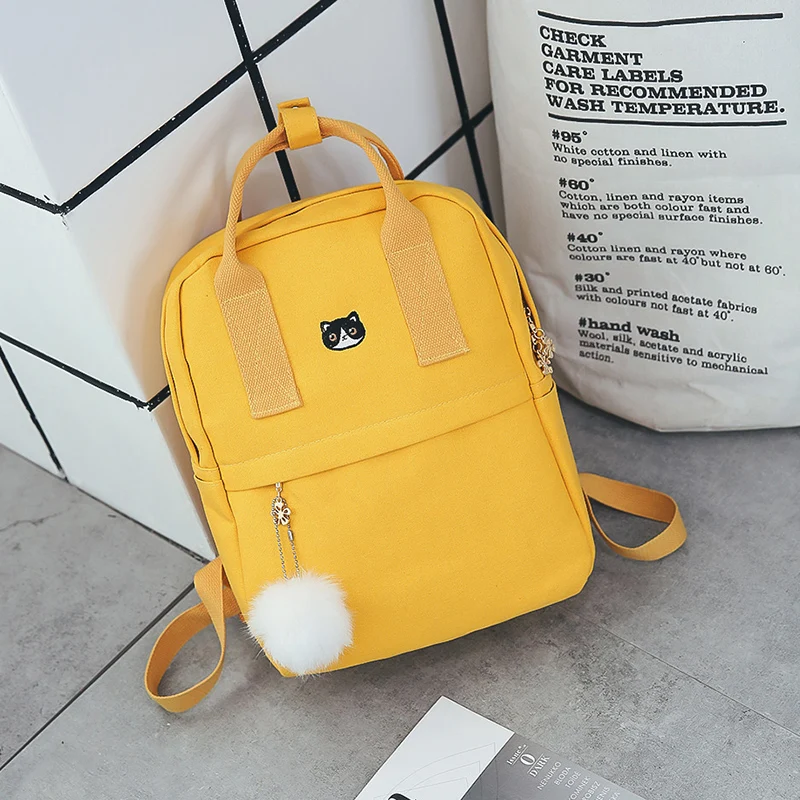 JANESPRI Canvas Backpack Preppy Style School Bags for Teenage Girls Fashion Women Backpack Cute Back Pack Student Bags 4 Colors (41)