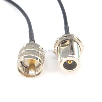 

100 Pieces shipping by DHL UHF Male PL259 Plug to N Female Bulkhead Jack RF Coax Connector Pigtail Cable RG174 Cable 20cm