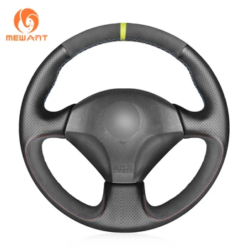 

MEWANT Genuine Leather Suede Sew Wrap Steering Wheel Cover for Honda S2000 2000-2008 Civic Si 2002-2004 Acura RSX Type-S 2005