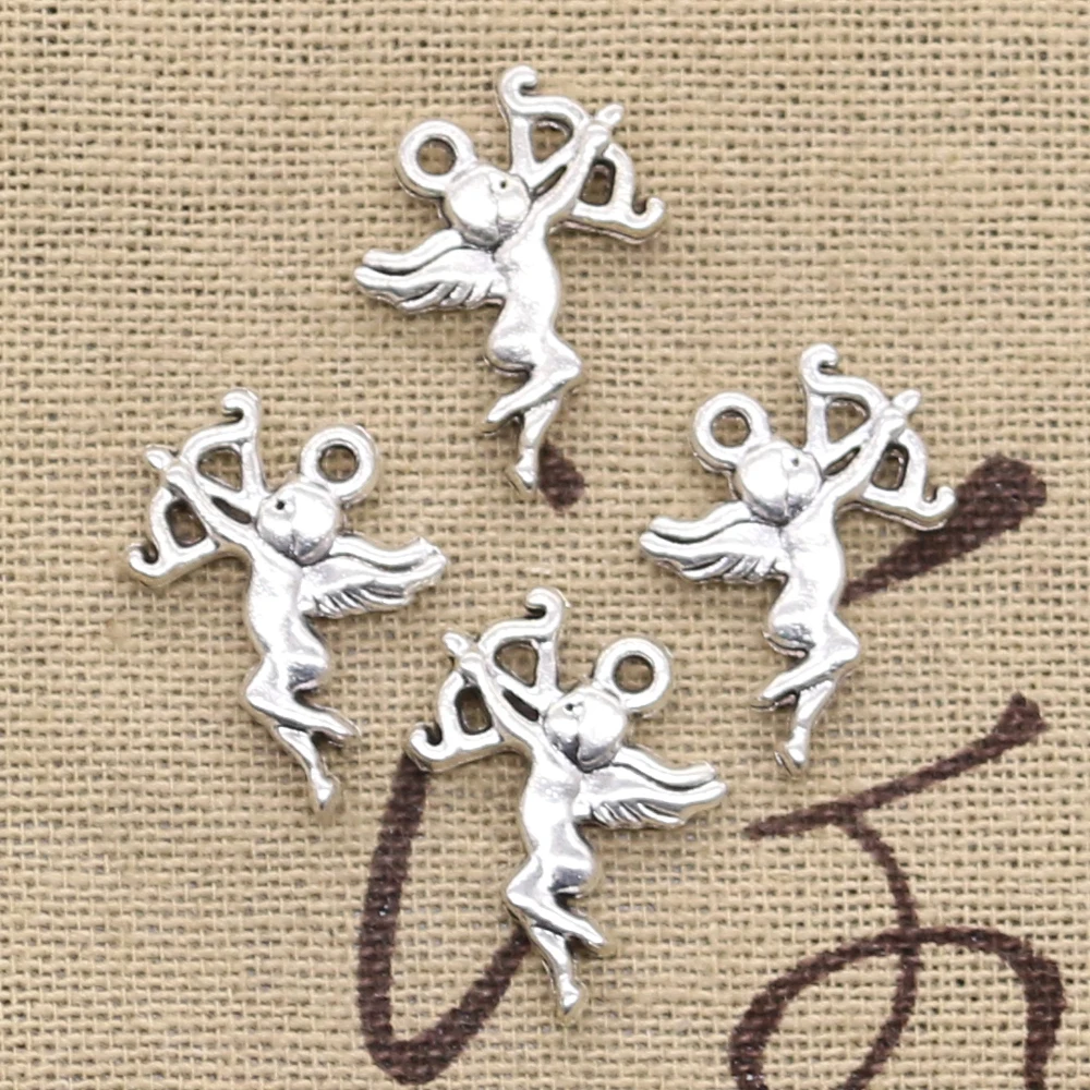 30 шт амулеты Love Angel Cupid 20x15 мм античные серебряные цветные Подвески DIY | Отзывы и видеообзор