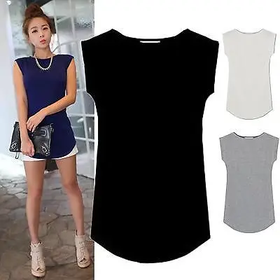 

2017 Women Junior Basic Plain Casual Modal Cap Sleeve Slim O-Neck Tee Shirt Tops vest tank top for woman sleeveless