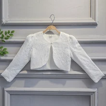 Kids Girls Lace Cardigan Baby Long Sleeves Crochet Bolero Jackets for Girl Wedding Party Cape Coat Children Dress Tops Clothing