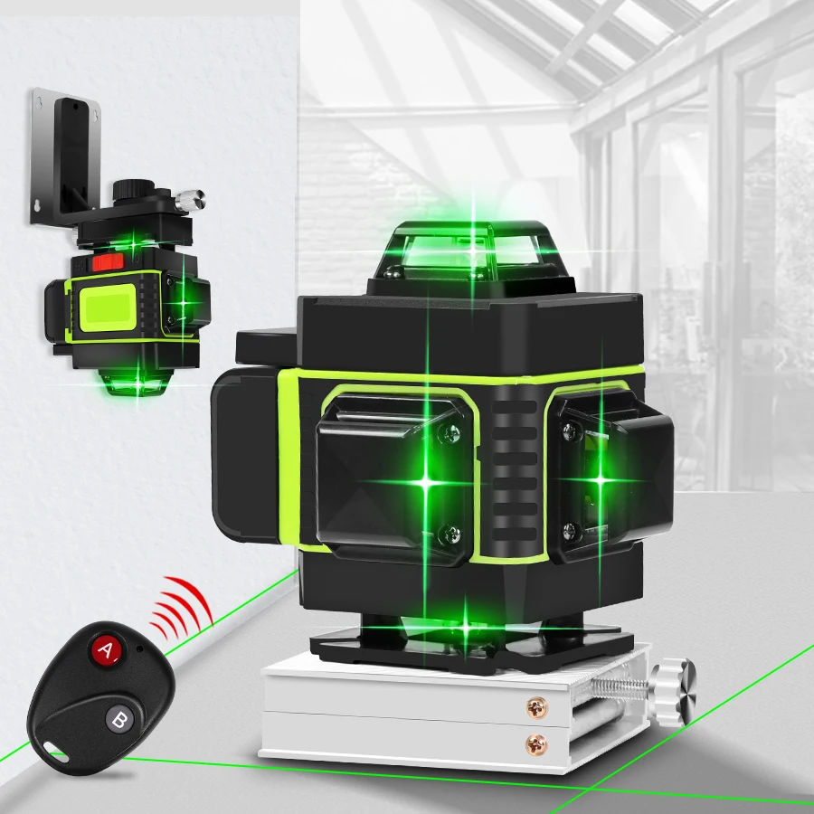 

16 Lines 4D Laser Level green line Self-Leveling 360 Horizontal And Vertical Super Powerful Laser level green Beam laser level