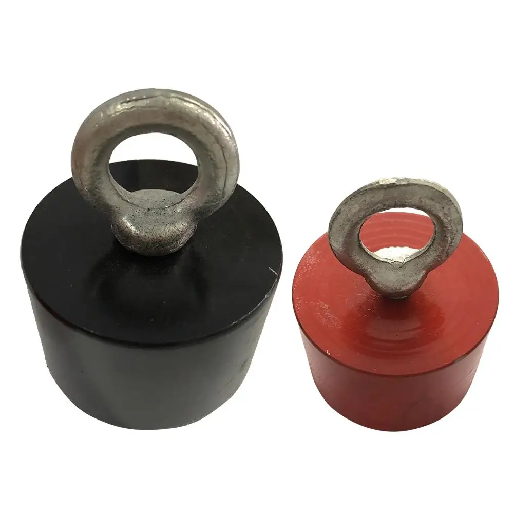 

Strong Powerful Round Neodymium Magnet Hook Salvage Magnet Sea Fishing Equipment Holder Pulling Mounting Pot With Ring