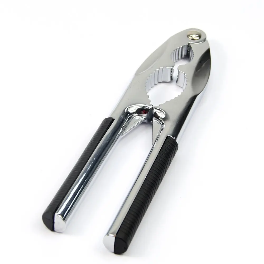 FJS Quick Black Handle Walnut Cracker Nutcracker Sheller Nut Opener