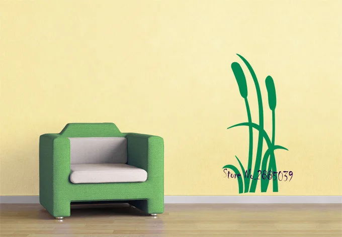 Reed Wall Decals Quotes Bedroom DIY Removable Sticky Vinyl Wall Stickers Home Decor Living Room Art Interior Decoration LA206 (1)