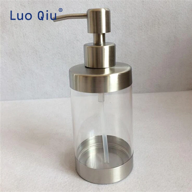 

Luo Qiu High Quality 304 Stainless Steel Kitchen Bathroom Hand Pump Liquid Soap Dispenser Lotion Detergent Bottle