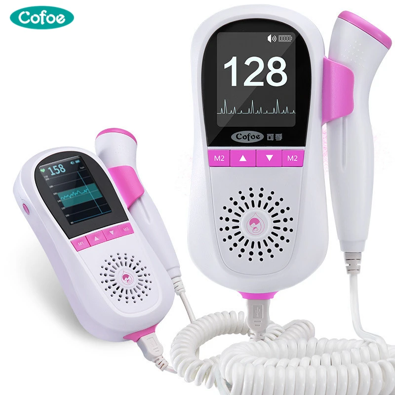 Kopen Draagbare Foetale Doppler Baby hartslag monitor Huishoudelijke ultrasound Doppler Hartslagmeter Geen Straling voor Zwangere