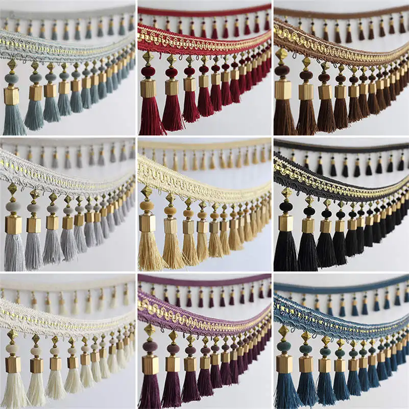 3M Tassel Fringe Edging Trim Curtains Tassel Trim Lace Cushions
