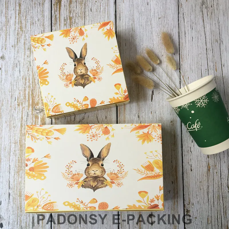 20/30 шт. милый кролик подарок упаковку Cookie Бумага коробка День рождения | Подарочные сумки и упаковка -32870474262