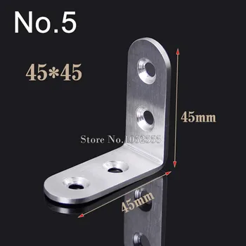 

Quality 10pcs stainless steel furniture corner brackets 45*45mm angle plate metal corner brackets furniture connection parts K92