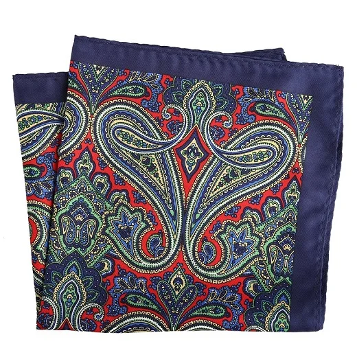 PH005 Pocket Square Портной Смит Роскошные 33X33 см большой платок Пейсли Цветочный горошек карманные квадраты из микрофибры трафаретной печати мужские носовые платки - Цвет: PH005 Pocket Square