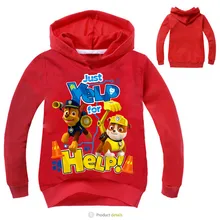 children boys hoodies autumn sweatshirt kids cartoon children clothing cotton boy girls dog patrol clothes long-sleeved t-shirt