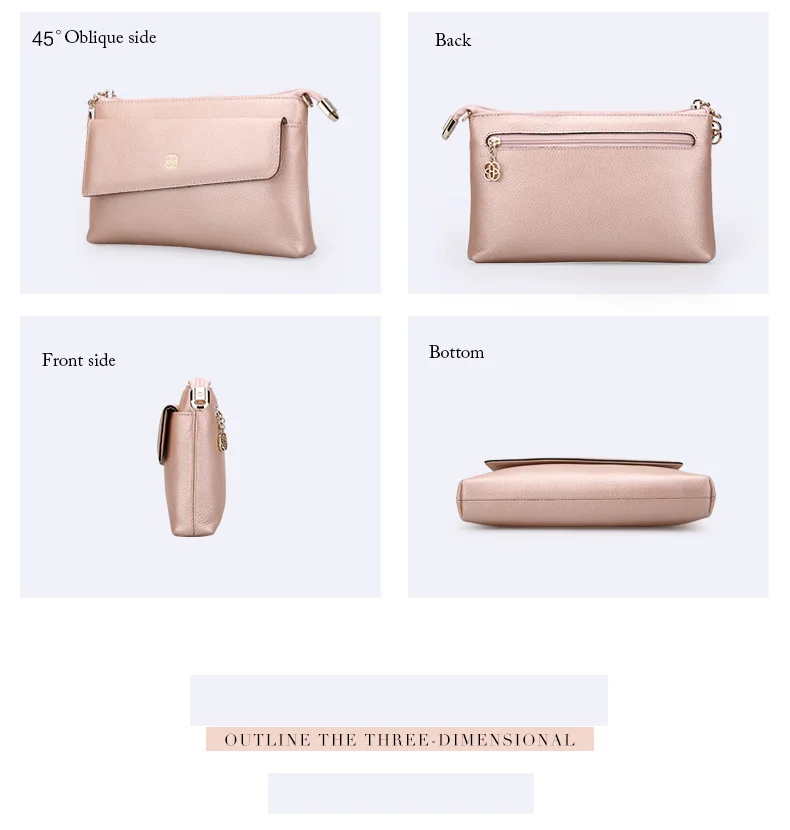100%Genuine Leather Tote Women Shoulder Bag Envelope Top-Handle Lady Evening Bag Crossbody Package Wristlets Leisure Purs Clutch   H40102920 (13)