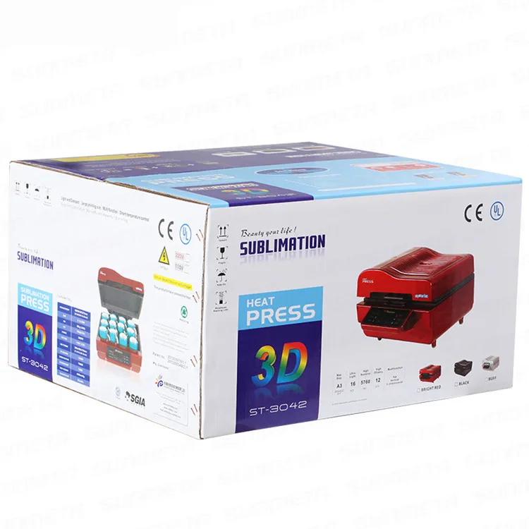 Multi function 3D heat printing machine DX 048 For Phone Cases Mug Cup Plate Tiles Printing