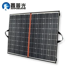Xinpuguang Solar Panel 140W 70W*2 18V 150W Folding Bag Charger Eficient Mono Cell + 12V 24V 10A Controller + Solar Blanket