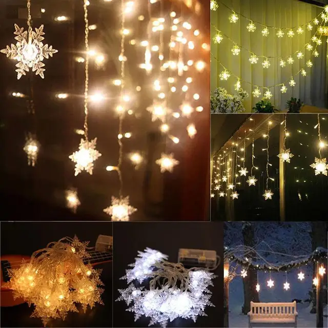 PROBE SHINY 2M 20 LED Christmas Snow Fairy String Lights Wedding PROBE SHINY 2M 20 LED Christmas Snow Fairy String Lights Wedding Party Garden Christmas Light Outdoor - PROBE SHINY 2M 20 LED Christmas Snow Fairy String Lights Wedding