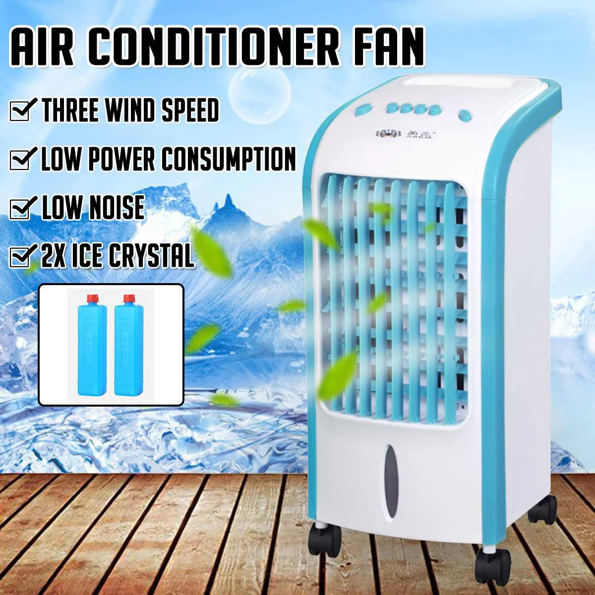 

EU Portable Air Conditioners Air Fan Refrigerator Ice Crystal Fan Humidifier Cooler Air Conditioner Cooling Fan Humidifier