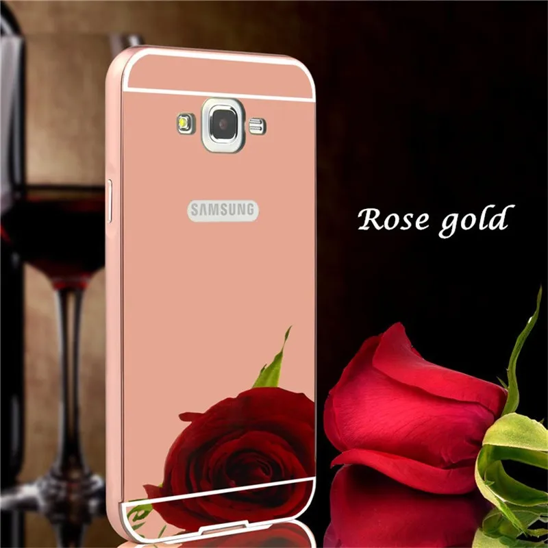 Luxury Metal + Mirror Acrylic Case For Samsung Galaxy Grand 2 Duos G7102 G7106 G7108 Mobile Phone Protective Back Cases (5)