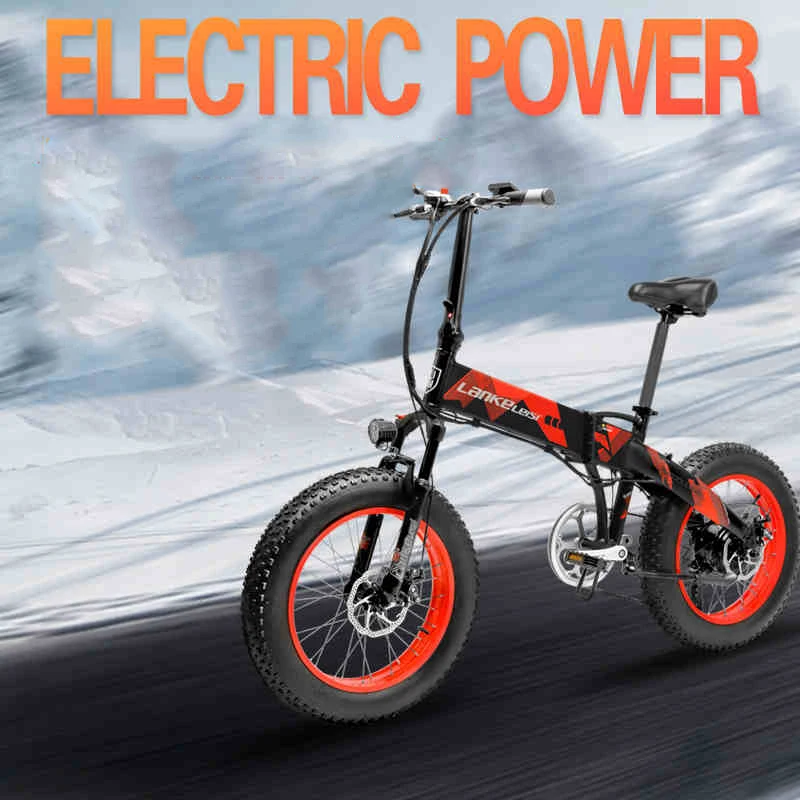 20 дюймовый Электрический велосипед fat e bike snow 48V500W складной горный скрытая