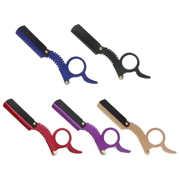 

1Set Stylish Barber Edge Stainless Steel Razor Folding Shaving Knife Holder +10 Blade Beard Razor