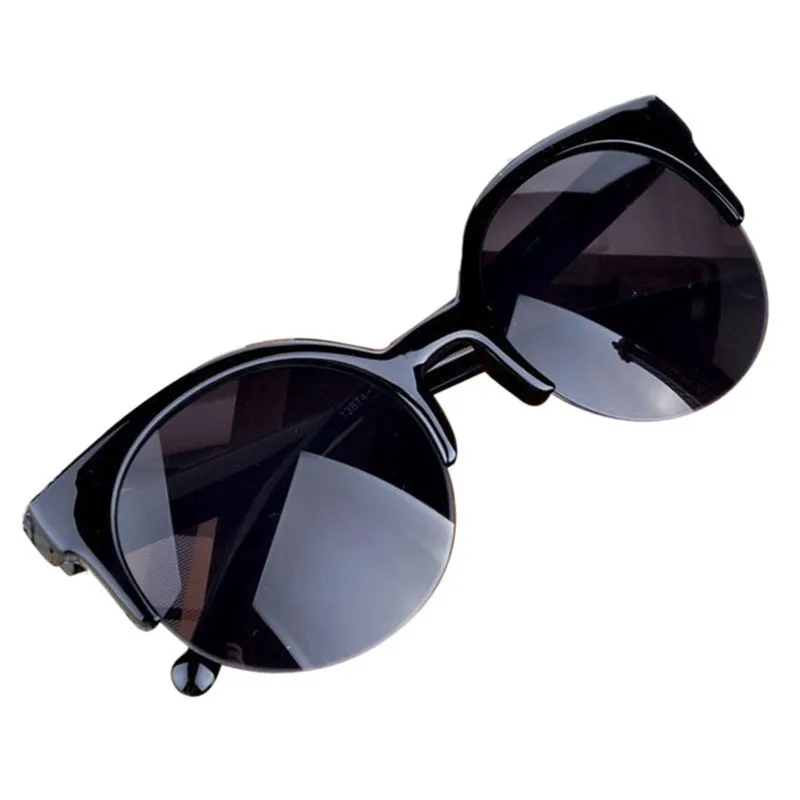 New Fashion Vintage Sunglasses Retro Cat Eye Semi-Rim Round Sunglasses for Men Women Sun Glasses Driver Goggles Accessories