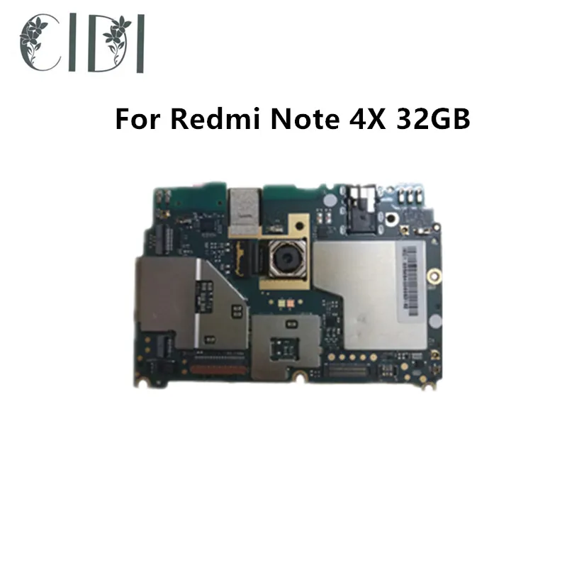 

CIDI Full Working Used Unlocked For Xiaomi Redmi Note4X Note 4X Snapdragon 32GB Motherboard Logic Mother Circuit Board