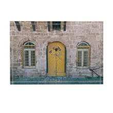 Деревянный дверной замок из каменного дома, коврики для ванной, нескользящий дверной коврик, напольный коврик для входной двери