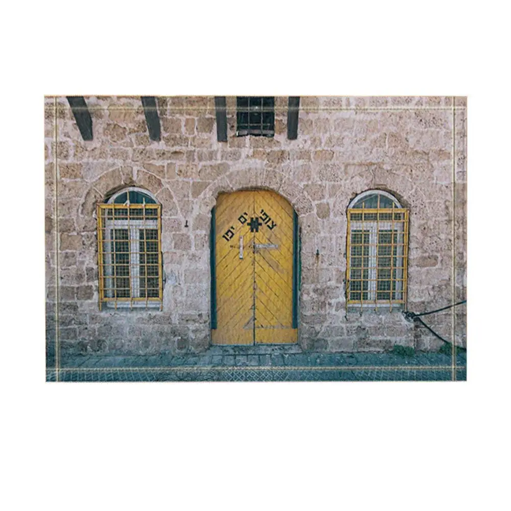 

Wooden Door Locked of Stone House Bath Rugs Non-Slip Doormat Floor Entryways Outdoor Front Door Mat