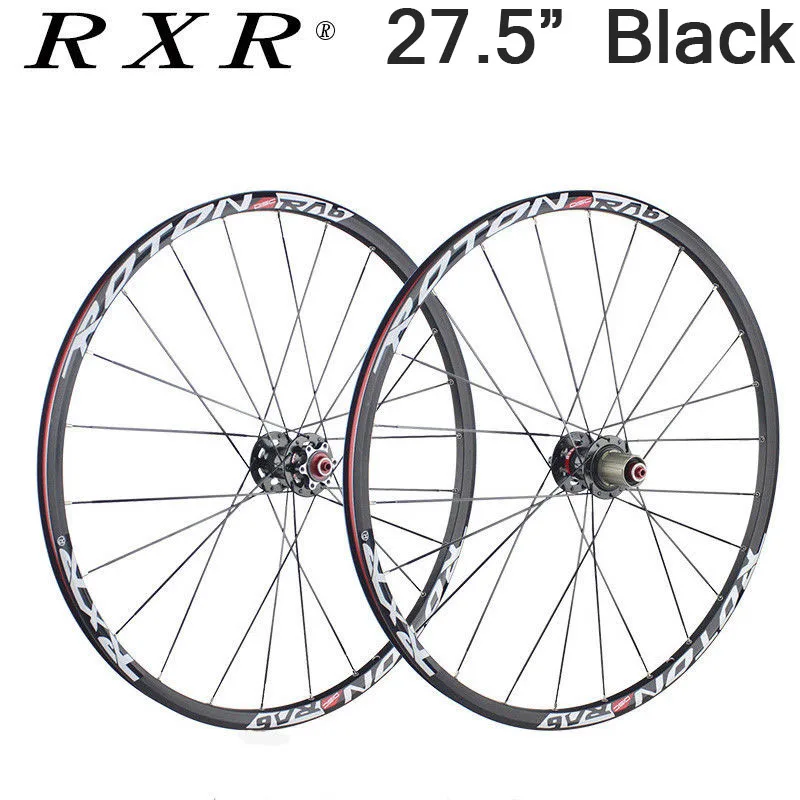 RXR колеса RA6 26/27. 5/2" колеса горного велосипеда горный велосипед колеса из углеродного волокна ступицы Подшипники 25 мм обод - Цвет: Black-27.5