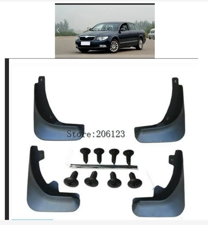 

Car Mud Flaps For Skoda Superb 2009-2012 Mudflaps Splash Guards Mud Flap Mudguards Fender Front Rear Styling