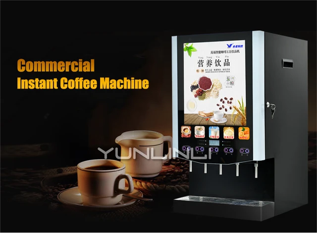 ECORTE Coffee Vending Machine Commercial Coffee Maker Instant Coffee  Machine Full-automatic Cold Hot Beverage Dispenser (Color : Refrigerable  110V)