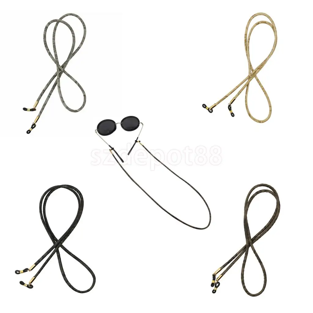 Eyeglasses Chain Sunglasses Rope Anti-slip PU Leather Spectacles String Holder Eyewear Reading Glasses Eyewear Cord 