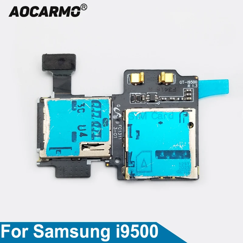 Aocarmo Sd Sim Card Reader Scanalatura Del Supporto Del Cavo Della Flessione Del Nastro Per Samsung Galaxy S4 Gt I9500