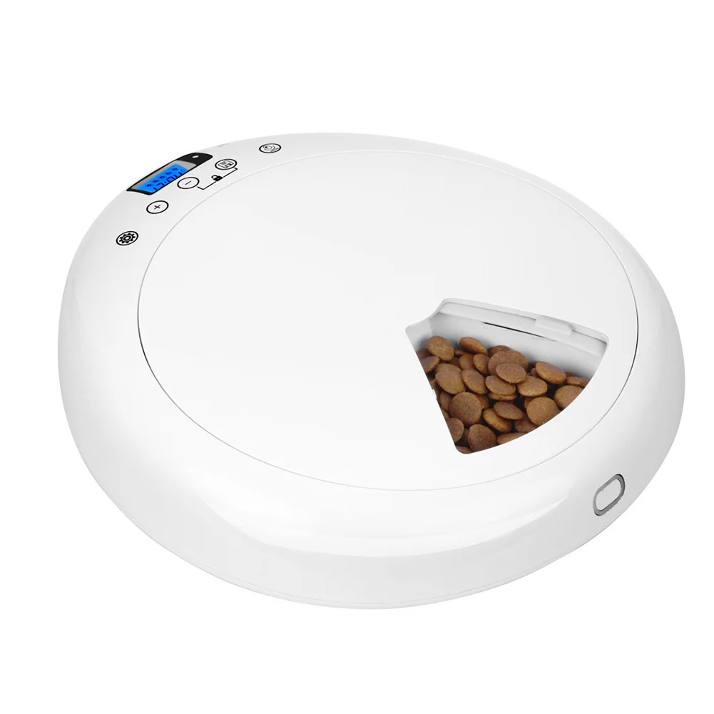 

Detachable Programmed Timed Universal Low Power LCD Display Digital Clock Distribution Alarms Pet Automatic Feeders 6 Meal Trays