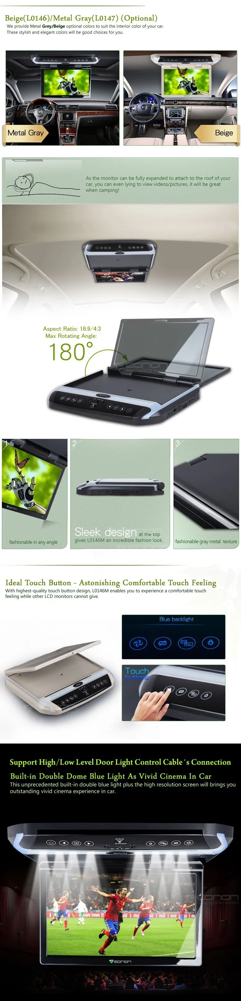 Cheap 11.6" Digital In-car Flip Down Car Roof Monitor Roof Mounted Monitor (Metal Gray & Beige Color Optional) with HDMI Input 1 Cheap 11.6" Digital In-car Flip Down Car Roof Monitor Roof Mounted Monitor (Metal Gray & Beige Color Optional) with HDMI Input 1