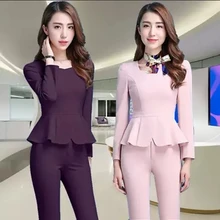 Профессиональный костюм женский стиль весной косметичка рабочая одежда темперамент студия работа платье ol костюм юбка