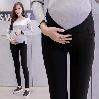 

Low Elastic Waist Stretch Cotton Maternity Pants 2017 Spring Summer Clothes for Pregnant Women Pencil Pregnancy Legging