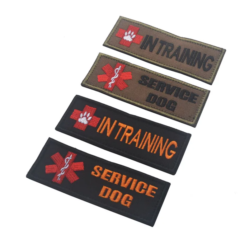Служебная собака в тренировках не трогайте вышитый значок боевой дух Военная вышитая нашивка-аппликация тактическая шлейка жилет нашивки